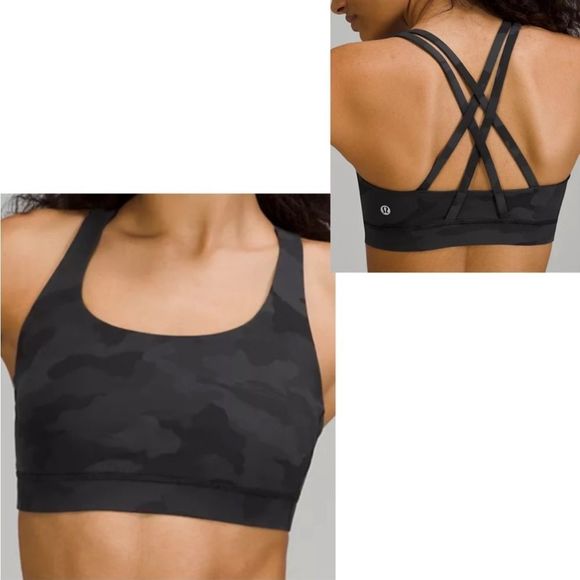 lululemon athletica Other - NWT Lululemon Energy Bra Camo Deep Coal Multi Size 4